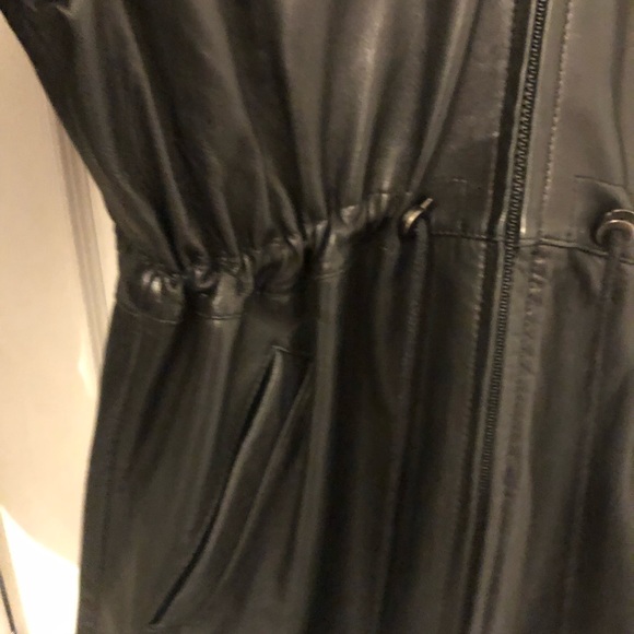 Danier Black Leather Coat - Picture 3 of 5